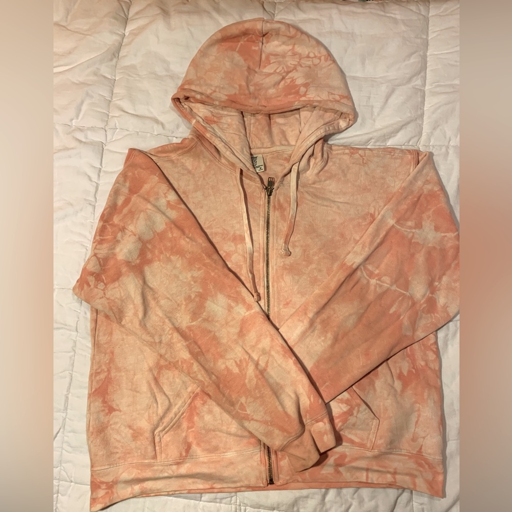 Orange the dye zip up by comfort colors size medium